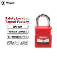 Cadenas de sécurité HiLink 25 mm à anse courte en acier, multicolore, haute résistance, antivol, avec clé pour usage industriel
