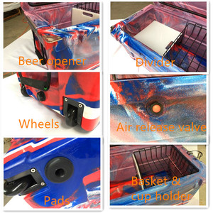 <span class=keywords><strong>70L</strong></span> Eco LLDPE Camo Cooler <span class=keywords><strong>Box</strong></span> com Rodas para Camping Piquenique & Pesca - Product Image 6
