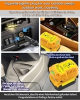 Chargeur de voiture Charge pour batterie au lithium Dewalt 18V/20V/60V avec prise allume-cigare Chargeur de véhicule