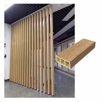 Paneles de Columnas Decorativas de Madera WPC para Hoteles Modernos, Columnas Griegas Resistentes al Agua, al Fuego y a los Arañazos para Techo, 50*50 50*100mm