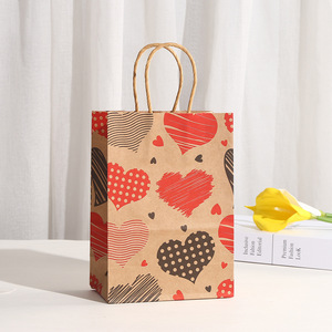 Poignée En Gros Saint Valentin Surprise Cadeau Sac Amour Décoratif Sacs Fourre-Tout Papier Kraft En Gros Disponible Exporté du Vietnam - Product Image 5