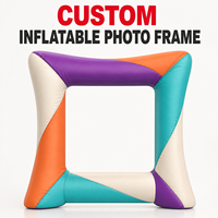 Cadre photo gonflable personnalisé en blocs, cadre selfie coloré à assembler, accessoire de décoration pour cabine photo pour fêtes, festivals de musique, centres commerciaux et événements