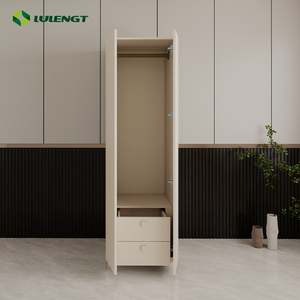 Armoire SPC en aluminium, meuble de chambre entièrement en aluminium, armoire modulaire multicouche optionnelle avec deux tiroirs - Product Image 4