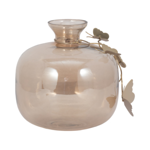 Vaso in vetro con ghirlanda di farfalle, moderno vaso decorativo per fiori, per soggiorno, camera da letto, ufficio, decorazioni per la casa - Product Image 4