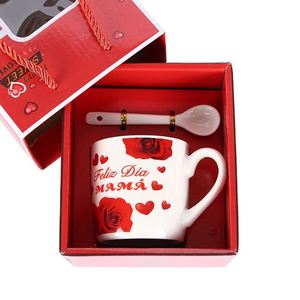 Tasse à café, thé, eau, lait en porcelaine à motifs créatifs pour la fête des mères, cadeau idéal pour maman avec sac à main - Product Image 5