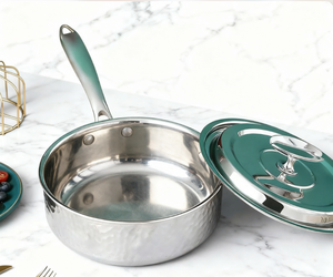 หม้อสแตนเลสซูนค์สามชั้น พร้อมด้ามจับเดี่ยว สำหรับทำอาหาร เช่น ต้มนม - Product Image 3