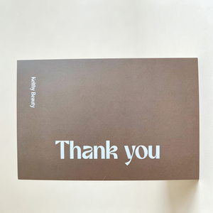 Service d'impression de cartes de remerciement personnalisées, carte d'appréciation de luxe avec emballage papier pour marque de beauté - Product Image 6