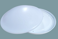 Plafonnier rond en PVC PC de 38 cm et 40 cm, personnalisable directement en usine, surface en nacre, tout blanc, incassable