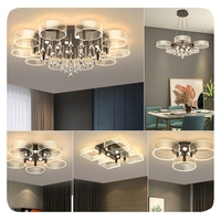 Nouvelles lampes de plafond LED modernes et élégantes pour salon, éclairage d'intérieur intelligent, décoratif, 24w 36w 54w 108w 128w
