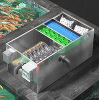 Filtre à tambour combiné en acier inoxydable sur mesure pour bassin à carpes koï, fontaine de jardin, système de filtration pour bassin à poissons, aquaculture