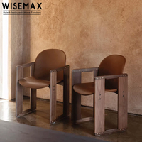 WISEMAX Nouveau chinois moderne chaise de salle à manger en bois massif type G fauteuil à dossier en arc de haute qualité chaise de salle à manger d'hôtel maison