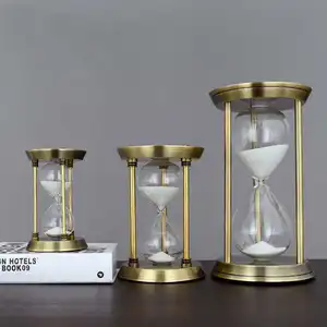 שולחן אירופאי קישוטי ריהוט אביזרי חומרה מסתובב 30/60 דקות טיימר שעון חול
