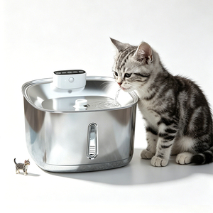 High Hardness Stainless Steel Pet Water <b>Feeder</b> Stable Operation Silent Pet Drinking Fountain - Product Image 1