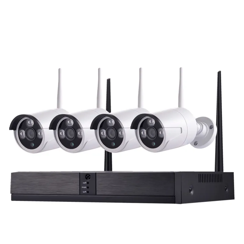 Kit de sistema de câmera de vídeo NVR de vigilância externa 2MP Cctv NVR sistema de câmera de segurança doméstica sem fio