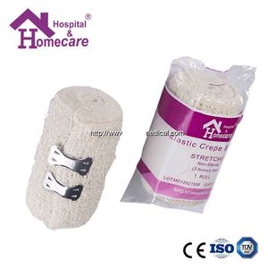 Vendas Elásticas de Crepé de Algodón de Alta Elasticidad con Clips, Aprobadas por CE ISO 13485, Consumibles Médicos - Product Image 3