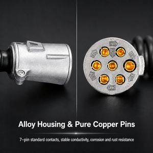 Câble électrique spiralé 7 conducteurs HJYAJZT – Qualité supérieure pour pièces automobiles, remorques et cordons d'extension ABS – Câble multicouche en spirale - Product Image 2