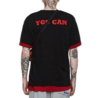 T-shirts en coton épais pour hommes, manches courtes, vêtements décontractés, impression personnalisée, logo, fabrication OEM, vente en gros