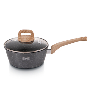 Ensemble de casseroles et poêles antiadhésives RAF, <span class=keywords><strong>compatible</strong></span> induction, gaz, électrique et céramique, avec couvercles en verre, poêle à frire et <span class=keywords><strong>casserole</strong></span>. - Product Image 5