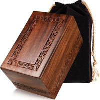 Urna Funeraria de Madera Maciza Hecha a Mano de Alta Calidad, Caja Conmemorativa Unisex Sellada