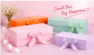 <b>Pink</b> Ribbon <b>Gift</b> Packaging Rigid Paperboard Clean Interior Custom Size Color Logo Finish for Wedding Birthday <b>Gifts</b> <b>Gift</b> Box - Product Image 2