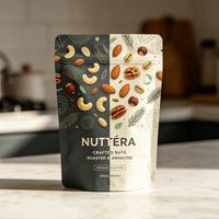 Sachets d'emballage mats refermables pour noix, avec fermeture éclair, qualité alimentaire, imprimés sur mesure, pour fruits secs et snacks