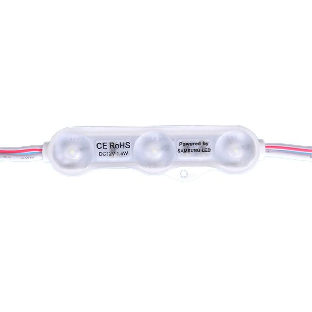 3 LEDs 1.5W DC12V 24V IP68 Waterproof LED Module 5Year Warranty for Window Display Backlight Decoration
