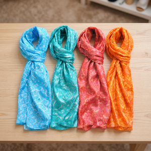 Aurora Ikat Silk <b>Scarf</b> - Product Image 3