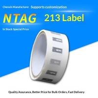 Etiqueta Electrónica RFID para Teléfonos Móviles con Adhesivo 213; Chip NFC de Alta Frecuencia (13.56 MHz) para Control de Acceso