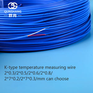 สายเทอร์โมคัปเปิลชนิด K กันน้ำ สาย FEP ทนความร้อนสูง สายชดเชย 2*24AWG/2*20AWG สายตรวจจับอุณหภูมิ - Product Image 3