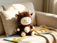 Peluche de vache personnalisée, jouet en peluche doux pour la décoration de la maison, collection de cadeaux, peluche de vache