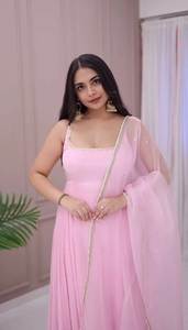 Super Collection Ropa India pakistaní lista para usar completamente cosida-Faux Georgette Kurta / Kurti Reversible Casual - Product Image 4