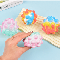 Balle anti-stress sensorielle unisexe pour enfants, en silicone 3D de qualité alimentaire, 7 cm, avec logo personnalisé, nouvelle arrivée Novacross, vente chaude