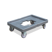 Chariot de service isotherme avec roues à frein pour conteneurs chauffants