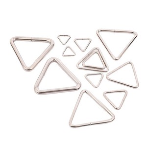 Anillas Triangulares Metálicas para Bolsos, Accesorios de Ferretería Duraderos, Variantes de Tamaño, Acabado Plateado - Product Image 3