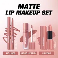 Fabricant professionnel de produits de beauté pour les lèvres, ensemble de rouge à lèvres mat à six couleurs LANGMANNI, imperméable et tendance, pour le maquillage quotidien