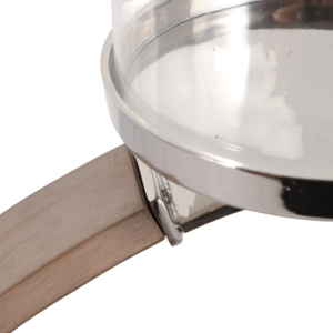 Portacandele Decorativo in Vetro con Anello in Metallo, Elegante Supporto per Candele a Colonna da Tavolo - Product Image 6