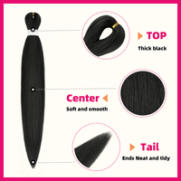 Extensions de Tresses Pré-Étirées en Cheveux Synthétiques à Fixation à l'Eau Chaude, Tresses Yaki Crochet Twist Jumbo