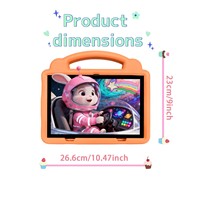 Tablette pour enfants Android 12 de 10,1 pouces, carte SIM, 3 Go + 64 Go, processeur octa-core MTK, batterie 4000 mAh, Wi-Fi, résolution 1280 x 800, USB Type-C