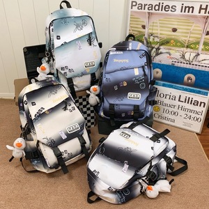 F&D <b>Student</b> <b>Backpack</b> 20 Inches Large Capacity Graffiti Design Unisex School Bag - Product Image 4