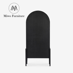 Intérieur moderne arc <span class=keywords><strong>noir</strong></span> meuble d'armoire en bois design <span class=keywords><strong>bibliothèque</strong></span> bureau à domicile étagères salon stockage bibliothèques personnalisées - Product Image 6