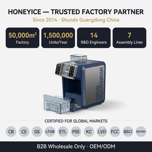 HONEYICE Machine à glaçons et à smoothies 2-<span class=keywords><strong>en</strong></span>-1, alimentée à l'énergie solaire, usage domestique, compresseur 25KG, certifiée CE ETL, personnalisation OEM - Product Image 6
