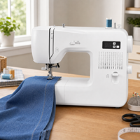 Kit de démarrage pour machine à coudre électrique domestique multi-points avec pédale et adaptateur 110V/220V pour la couture de vêtements DIY