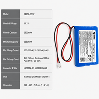 Batterie Li-ion 11,1 V 2600 mAh en gros, pack 18650 3S1P, usine OEM avec certification UN38.3 pour imprimante d'étiquettes thermiques et imprimante de factures PDV
