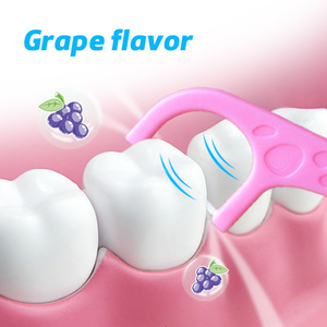 Fil dentaire pour enfants, bâtonnets à fil plat aromatisés aux fruits, paquet de 40, pour l'hygiène buccale des bébés, nettoyage interdentaire - Product Image 4