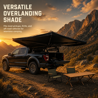 Auvent latéral souple sans cadre à 270 degrés pour voiture, imperméable, pour SUV, protection solaire pour le camping, les voyages routiers et l'overlanding