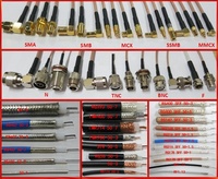 Câbles coaxiaux RF de fabrication, connecteurs SMA/BNC/MCX/MMCX/N/SMB/SMC/SMP, longueur personnalisée
