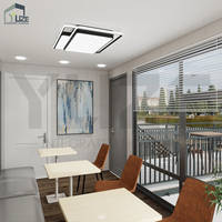 Conteneur de restaurant de luxe personnalisable de 20 pieds ou 40 pieds, à 2 étages, entièrement équipé, avec terrasse et escalier