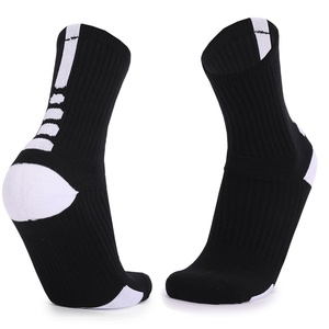 Cross-Border Non-Slip Football Socks Compression MID/Long Cut Terry <b>Cushion</b> <b>Stripe</b> Design Cuff Bottom Customizable Sports Socks - Product Image 6