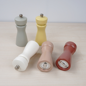 <span class=keywords><strong>Moulin</strong></span> à sel et à <span class=keywords><strong>poivre</strong></span> écologique en plastique à <span class=keywords><strong>manivelle</strong></span> avec bouton rotatif réglable, 10 couleurs, pour la maison, les restaurants et l'utilisation d'épices - Product Image 1
