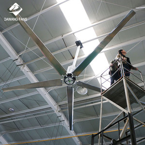 Ventilateur axial de plafond DAWANG FAN D16 16 pieds en alliage d'aluminium IP55, silencieux, étanche, HVLS, pour élevages bovins, économie d'énergie - Product Image 1